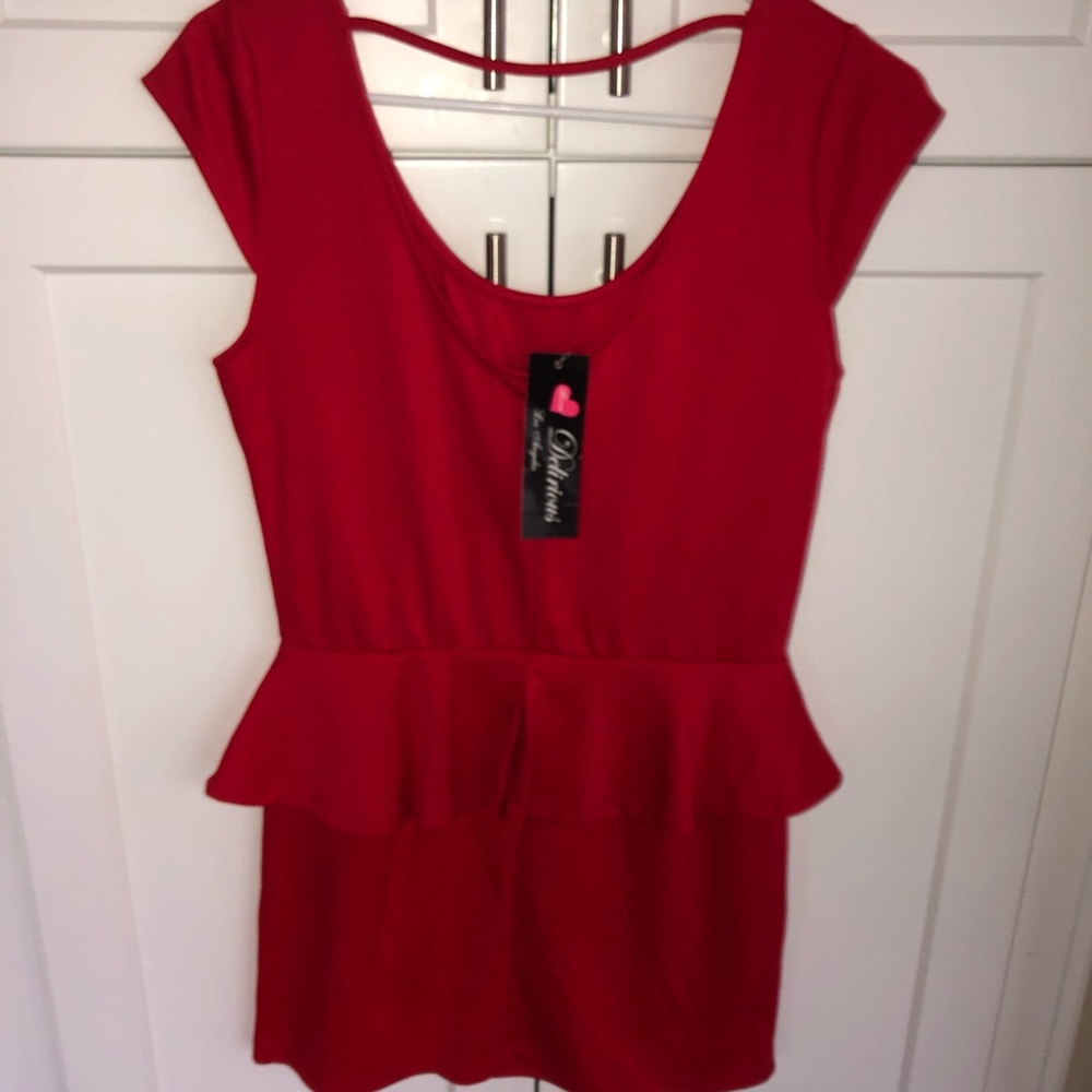 NWT DELIRIOUS Red Mini body con dress Sz M